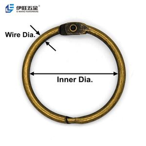 Yiwang แหวนประสานหนังสือสีบรอนซ์, แหวนโลหะทรงหลวมผูกกับสมุดโน้ต - Product Image 3