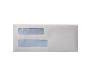 #9 buste bianche della doppia finestra della carta Offset 80gsm dimensioni 98x225mm autosigillanti