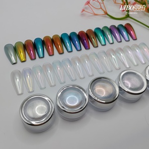 LIBO -Poudre à ongles blanche Fairy Moonlight, 15 couleurs, pigment blanc fin, brillant et lisse - Product Image 4