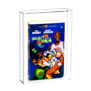 bespoke clear acrylic protective box display for collectible DVD VHS tape video game storage case