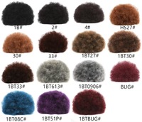 Chignon bouclé Afro bouffée cordon de serrage queue de cheval cheveux 8 pouces court Afro crépus bouclés chignon Extension postiches grande taille