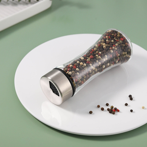 मसाला डिस्पेंसर पर्यावरण के अनुकूल हैंडल मसाला नमक पाउडर शेकर 180 मिली कांच की बोतल 304 स्टेनलेस स्टील ढक्कन काली मिर्च नमक हिलाएं। - Product Image 5