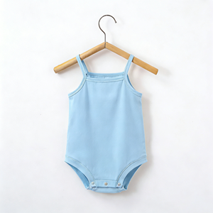 Ropa de <span class=keywords><strong>Verano</strong></span> sin Mangas para Bebés Recién Nacidos, 95% Bambú, 5% Elastano, Impresión Personalizada, Unisex, Mameluco para Bebés - Product Image 4