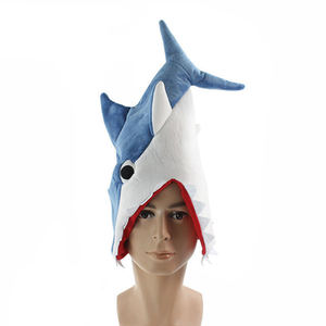 Chapeau de requin en peluche 61 cm, tricoté, motif dessin animé, chapeau de fête unisexe, cadeau d'anniversaire - Product Image 2