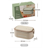 Boîte à lunch électrique chauffante Great Bear Portable 220V 110V, avec revêtement en acier inoxydable, 1,2 L, chauffage rapide, pour le bureau