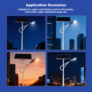 Farola Solar para Exteriores, Diseño Familiar, 60W, Luces Solares para Calle, IP66 Impermeable, para Uso en Todas las Estaciones del Año - Product Image 4