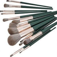 Ensemble de 14 pinceaux de maquillage en fibres synthétiques Cangzhou Lvyun (pinceaux visage, fard à paupières, fond de teint, anticernes, blush, contour)