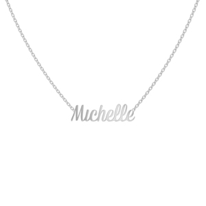 Nuova <span class=keywords><strong>Collana</strong></span> Personalizzata <span class=keywords><strong>con</strong></span> <span class=keywords><strong>Nome</strong></span> Michelle <span class=keywords><strong>in</strong></span> <span class=keywords><strong>Argento</strong></span> Sterling <span class=keywords><strong>925</strong></span> Placcato Oro per Donne - Product Image 2