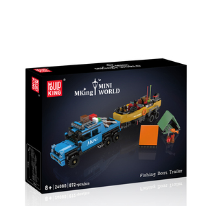 Nouveau modèle de <span class=keywords><strong>bateau</strong></span> de pêche avec remorque, 872 pièces, blocs de construction, briques, assemblage, Mould King 24080, jouets éducatifs, cadeaux pour enfants et adultes - Product Image 5