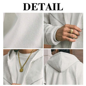 KIingSen Conjunto de Sudadera con Capucha y Pantalones Holgados de Felpa Francesa para Hombre, Bordado Personalizado, Estilo Urbano de Invierno - Product Image 5