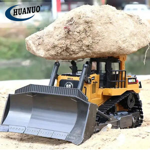 Diecast logam tugas berat <span class=keywords><strong>Dozer</strong></span> Model 1/16 2.4GHz 11CH paduan <span class=keywords><strong>Rc</strong></span> bulldoser truk dengan Lampu & suara - Product Image 4