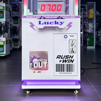 Máquina expendedora de premios operada con monedas, Juego de 7 segundos con luz LED para arcade de centro comercial, Máquina de juego de juguete con cronometraje y premios rápidos