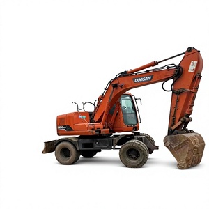 Excavatrice sur pneus d'occasion coréenne 14t Doosan DH150 Dx150W 140W avec moteur Doosan, système hydraulique complet, pompe à moteur, garantie 2 ans - Product Image 1