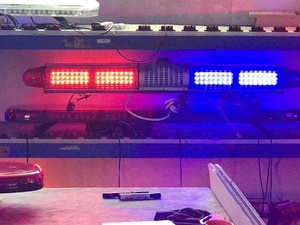 <strong>Red</strong> Blue <strong>Led</strong> Warning <strong>Light</strong> 47" With Siren Speaker 12/24V Strobe <strong>Light</strong> bar Vehicle <strong>Led</strong> Emergency Lamp Luces Auto Lighting Systems - Product Image 3