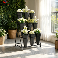 Blumenständer aus Stahl für Floristen, Schnell Aufzubauendes Blumen-Display-Regal