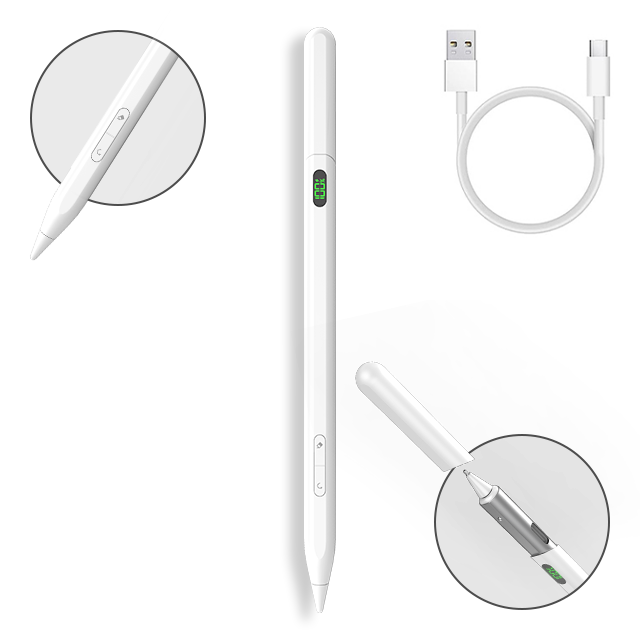 WKZP023B Active Stylus Pen Magnetic Attraction Replaceable Nib Faster Charging 15 Minutes iPad Mini 7th(A17 Pro)/6th/5th Gen