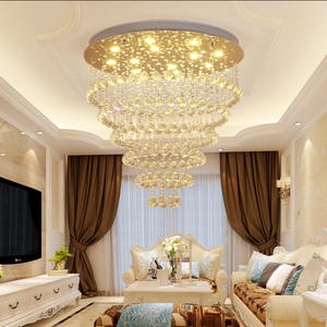 Nuevas escaleras de lujo escalera hogar montaje empotrado grande largo moderno K9 cuentas de cristal araña - Product Image 4