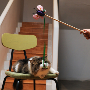 RPET Wand-Butterfly Eco-Friendly Fashion Modern Custom <span class=keywords><strong>Catnip</strong></span> Chew Toy para gatos Cute Cartoon Design Ejercicio - Product Image 5