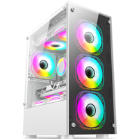 White M-ATX/ITX PC Case Supports 330mm GPU 240mm Top Radiator Fish Tank Desktop Pc case support Rgb Fan