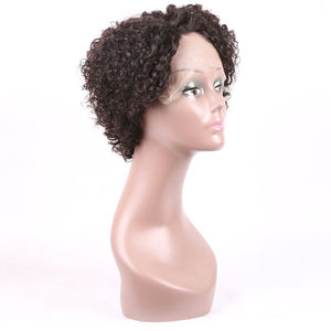 Pelucas trenzadas <span class=keywords><strong>con</strong></span> forma <span class=keywords><strong>de</strong></span> J, pelo corto Remy suizo <span class=keywords><strong>de</strong></span> 6 pulgadas, 100% <span class=keywords><strong>de</strong></span> <span class=keywords><strong>cabello</strong></span> humano brasileño sin procesar, rizado, corte Pixie <span class=keywords><strong>con</strong></span> encaje en forma <span class=keywords><strong>de</strong></span> T - Product Image 3