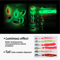 Jigs de pêche en mer Inchiku Slider Octopus lumineux pour eau salée, 100g, 150g, 200g, 250g, 300g