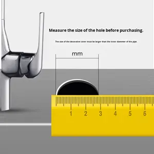 Tampa Decorativa Oculta para Ralo de Pia em Aço Inoxidável, Selada e Antiferrugem, para Pia de Cozinha e Lavatório - Product Image 4
