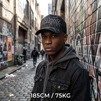 Casquette Trucker Vintage à 5 Panneaux avec Broderie Haute Qualité, Visière en Mousse et Dos en Maille, Style West Coast Chicano Streetwear Urbain, Vente en Gros
