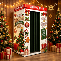 Cabina de Fotos Portátil Personalizada con Pantalla Táctil, Compatible con Cámaras, Impresión Autoservicio, NFC y Wi-Fi, Ideal para Fiestas