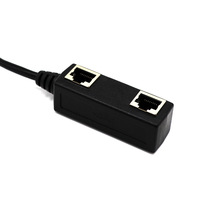 2 1 RJ45 네트워크 분배기 어댑터 케이블 1 2 방법 여성 소켓 포트 LAN 이더넷 네트워크 분배기 Y 케이블