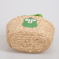 ESiVON Sac et panier de rangement multifonctionnel personnalisable en jacinthe d'eau naturelle et corde de coton, écologique, pour enfants