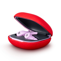L'étui pour casque en cuir véritable accepte l'étui pour écouteurs en cuir de vachette à motif de litchi luxueux OEM pour Beats Fit Pro