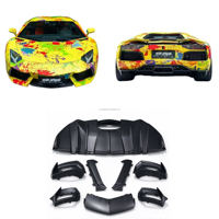 Kit carrosserie en fibre de carbone pour Lamborghini LP700, style OEM, haute qualité, sortie d'air latérale du diffuseur avant
