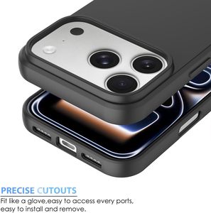 เคสโทรศัพท์มือถือ TPU สีดำด้านแบบใส สำหรับ <span class=keywords><strong>iPhone</strong></span> 18 17 16 Pro Max ผิวเรียบ ป้องกันรอยนิ้วมือ - Product Image 2