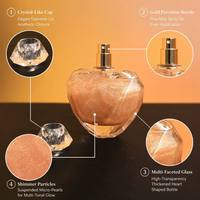 Huile corporelle scintillante bio personnalisée MLM en forme de cœur, hydratante longue durée, huile scintillante pour le corps, bronzant et illuminateur