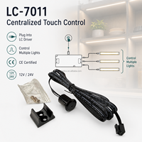 Variateur tactile 12V 24V, interrupteur de contrôle central pour bande LED, profilé en aluminium, éclairage linéaire d'armoire et d'étagère LC-7011-21