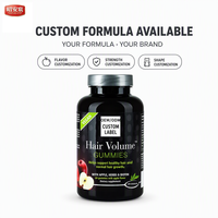 Bonbons gélifiés volumisants pour cheveux OEM/ODM avec biotine, saveur pomme, véganes, fonctionnels, marque privée, formule personnalisée, usine GMP