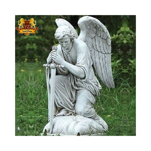Statue religieuse Saint-<span class=keywords><strong>Michael</strong></span> de l'archange, jardin, marbre blanc, pierre, Saint-archange, prix de la Sculpture - Product Image 2