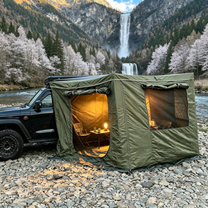 Auvent de toit de voiture triple couche imperméable et coupe-vent, <span class=keywords><strong>prix</strong></span> d'usine en gros, pour camping-car 4x4 tout-terrain et tente de camping Overland - Product Image 2