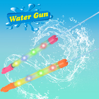 Canon à eau transparent avec effets de lumière LED jouet de pistolet à eau transparent pour les fêtes nocturnes à la piscine et les batailles d'eau d'été