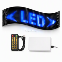 Panneau LED RGB flexible DIY, matrice programmable, éclairage artistique, affichage décoratif, contrôle par application pour vitre arrière de voiture, camion, SUV