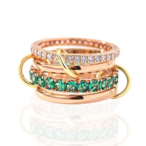 Anello Geometrico Forever <span class=keywords><strong>Star</strong></span> per Donna con Micro-Incastonatura di Zirconi, Gioiello Raffinato in <span class=keywords><strong>Argento</strong></span> Sterling 925 Placcato Oro per Matrimonio - Product Image 3