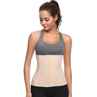 Larnann − Corset en acier, 9 os, tenue de sport, vêtement de gymnastique, maille respirante, Latex, caoutchouc