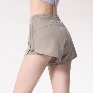 Shorts Deportivos de Cintura Alta para Mujer, Estilo Deportivo, Nuevo Modelo de Verano, de una Sola Pieza, para Entrenamiento de Maratón, con Cordón y Logotipo - Product Image 5