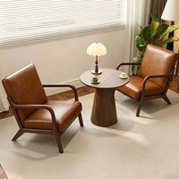 Fauteuil de loisirs de designer reproduit de la mi-siècle, fauteuil simple rétro français pour salon