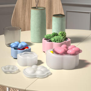 Boîte de rangement de patte de chat surélevée givrée ensemble de moules en silicone de pot de fleur <span class=keywords><strong>fait</strong></span> <span class=keywords><strong>maison</strong></span> pour le stockage cuisson fabrication <span class=keywords><strong>cendrier</strong></span> de savon - Product Image 3