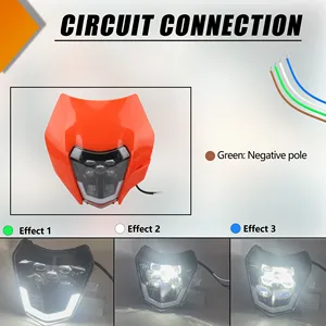 Faro LED para motocicleta <span class=keywords><strong>KTM</strong></span> <span class=keywords><strong>EXC</strong></span> XC SX MX XC <span class=keywords><strong>125</strong></span> 250 300 450, placa de Enduro 2014 <span class=keywords><strong>2015</strong></span>-2016, supermoto - Product Image 3