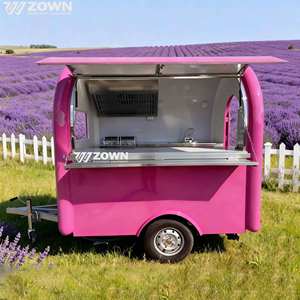 Color Optional Curved Mobile Food Trailer Open Service <b>Window</b> Built-in Sink & Exhaust Hood - Product Image 1