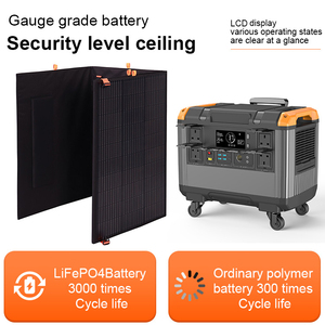 3000W Portable <b>Power</b> Station with External Battery & Car Charging 400W <b>Solar</b> Panel <b>Solar</b> System <b>Kit</b> for Camping & Off-Grid Use - Product Image 2