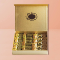Carton alimentaire de luxe en papier, boîte d'emballage pour date de Ramadan Baklava, cadeau de fruits