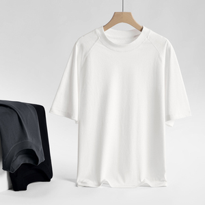 Wholesale 260g Heavy <b>Weight</b> Custom 3d Logo Men Puff Print Tee T Shirt 100% Cotton <b>Blank</b> Oversized Tshirt - Product Image 3